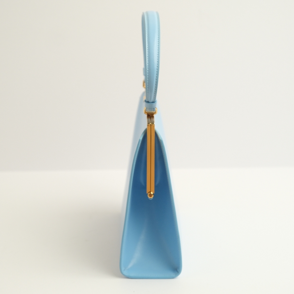 Mansur Gavriel Dahlia Top Handle Handbag | Sky Blue | Great Condition - Picture 8 of 10